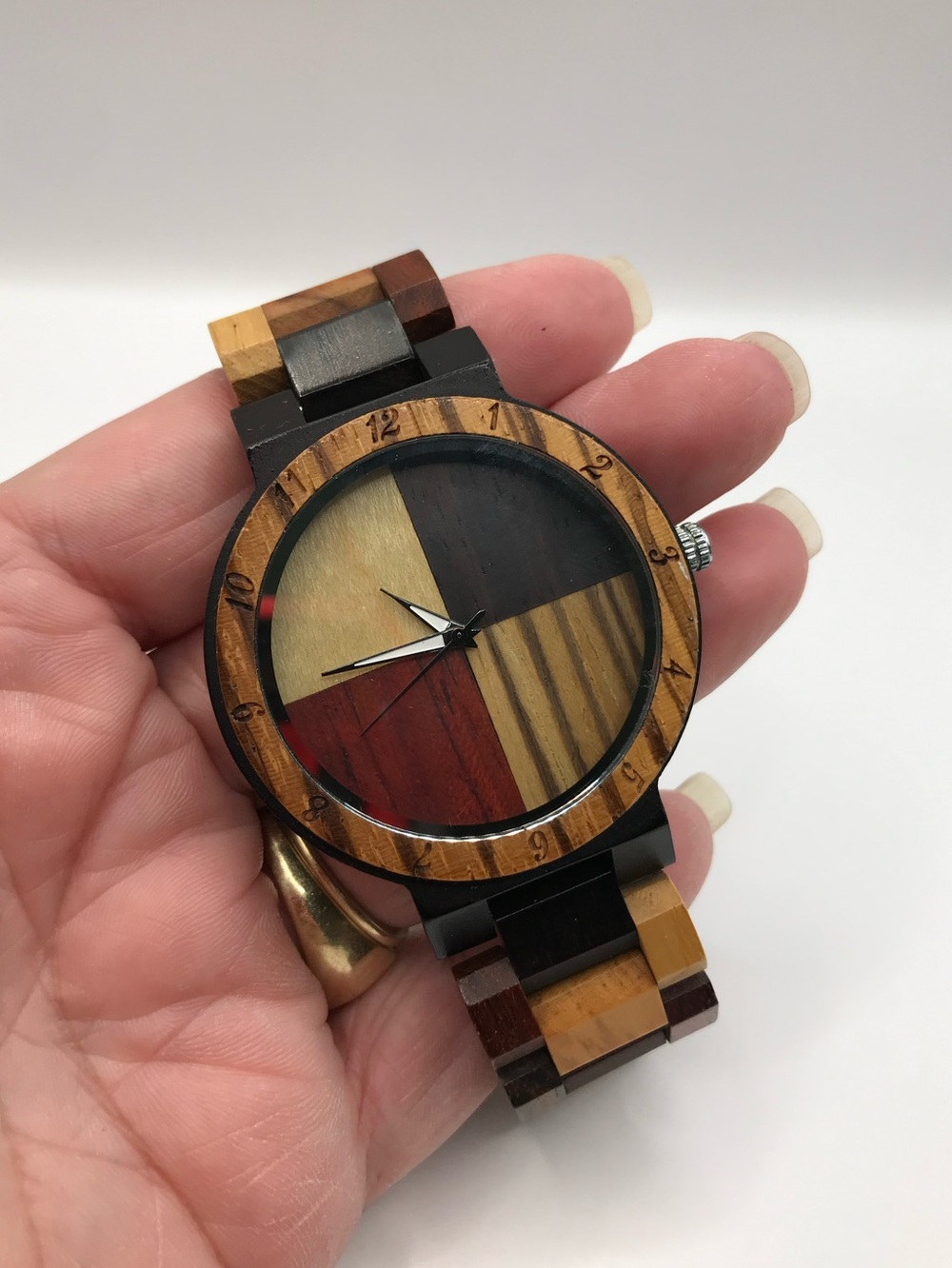 Men's Multi-Tone Wood Watch - Picture 4 of 8